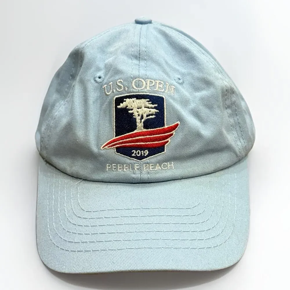 US Open Golf Pebble Beach 2019 Blue Adjustable Strapback Hat Cap USGA Member